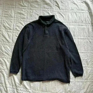 Y2k George grandpa long sleeve shirt mens mens large collared‎ ribbed preppy